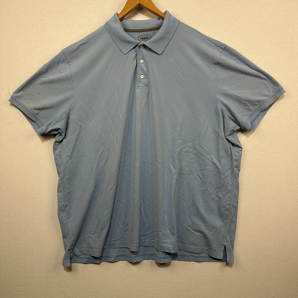 Foundry Men's 4XL Polo Shirt Short Sleeve Baby Blue Weekender